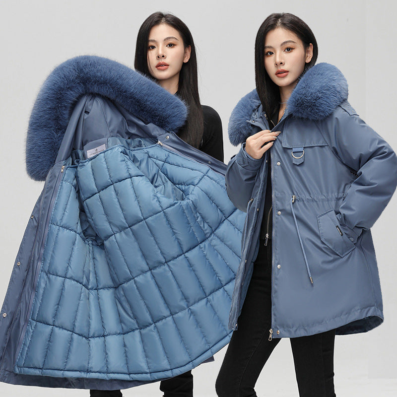 Thickened Down Cotton Coat For Women