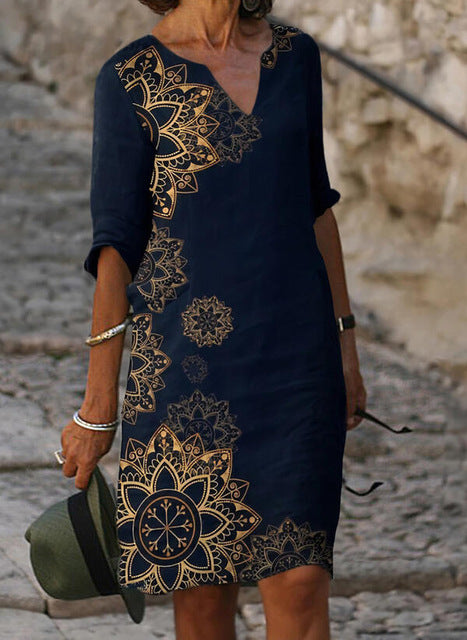 Plus Size Casual Fashion Dress, Loose Dress