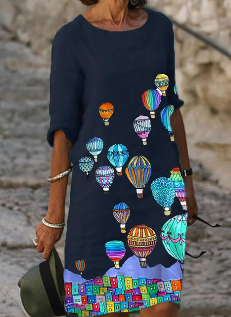 Plus Size Casual Fashion Dress, Loose Dress