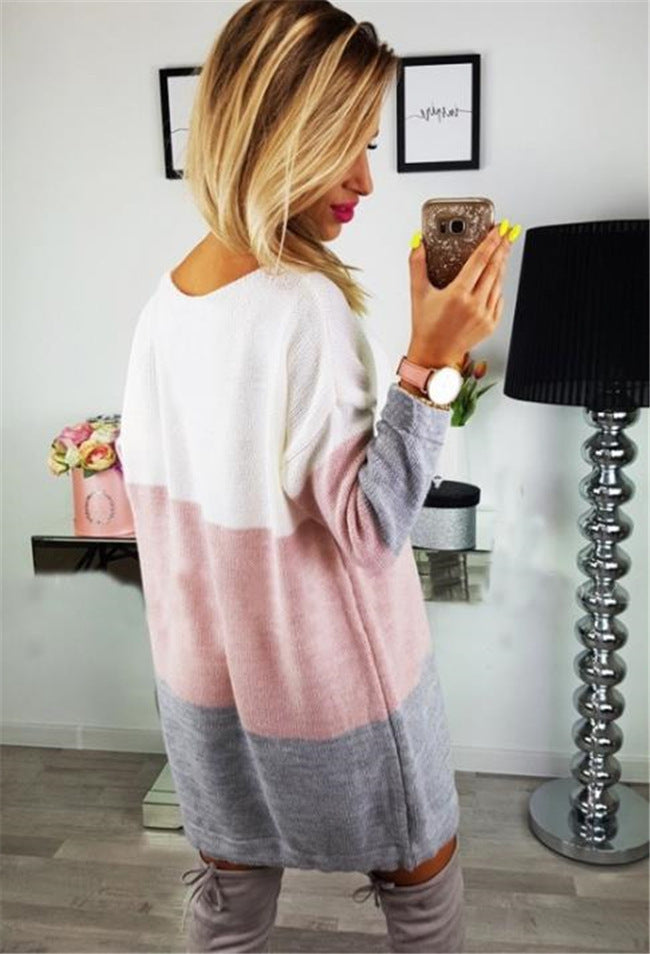 Alina - Elegant wide neck knit dress