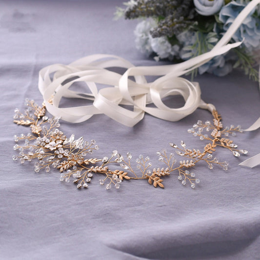 Luxury Protein Rhinestone Hand-Beaded Flower Girdle