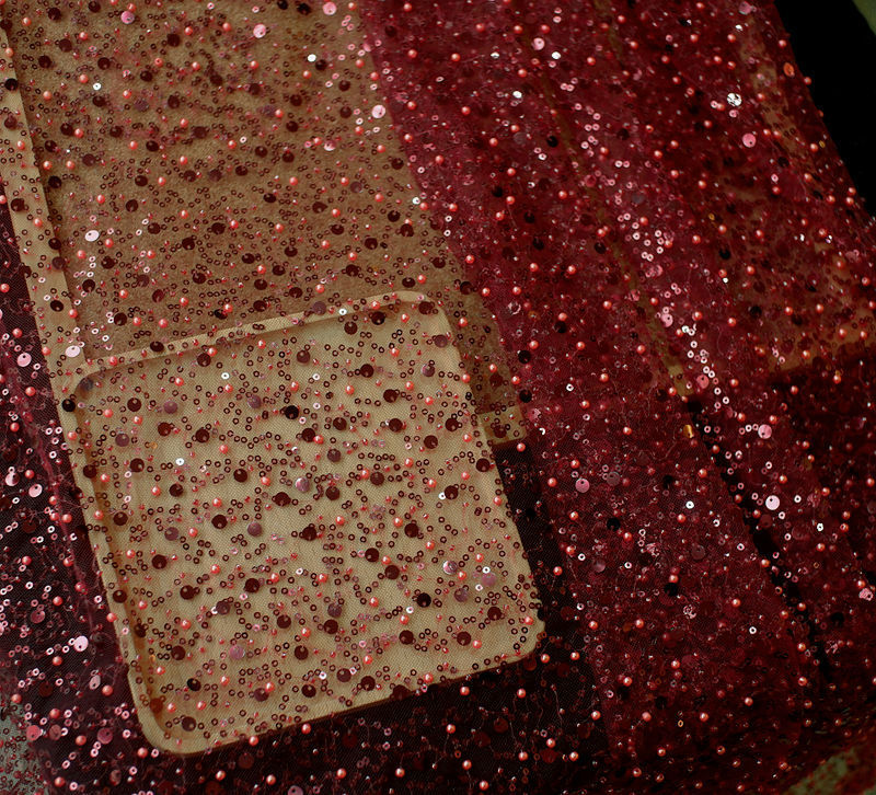 Luxury Sequined Pearl Embroidery Dress - Asymmetric Design