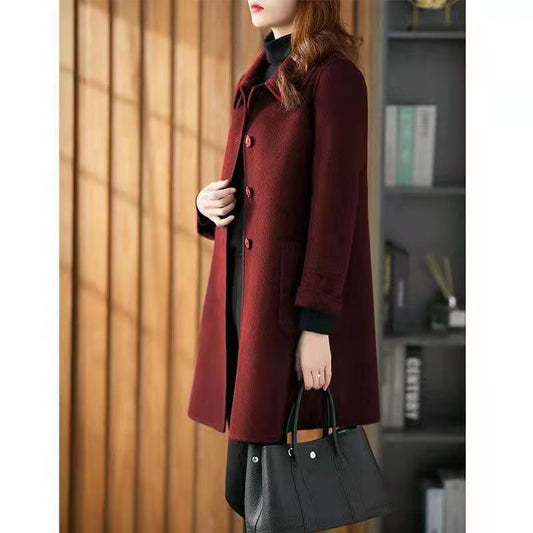 New Loose Slim Fashionable Anti-aging Double-faced Wool Coat