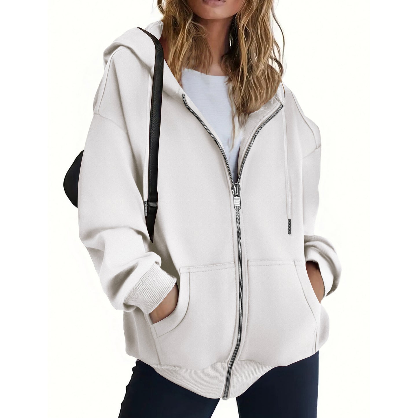 Zip-up Hoodie Casual Sport Women's Sweatshirt