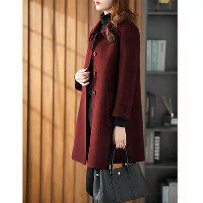 New Loose Slim Fashionable Anti-aging Double-faced Wool Coat