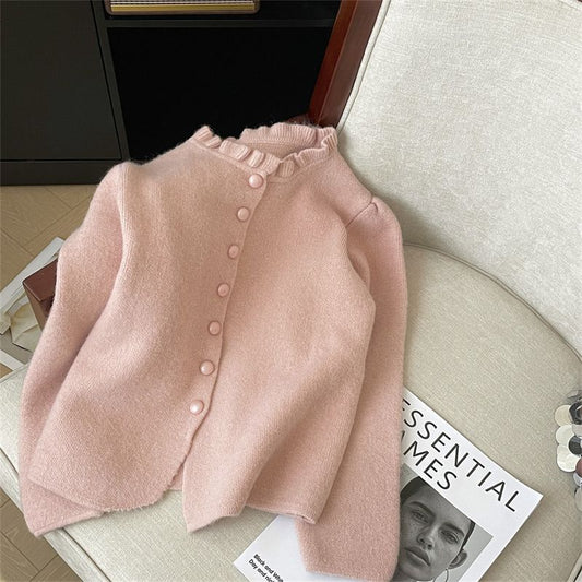 Advanced Top-feel Little Fragrance Ear Sweater Coat