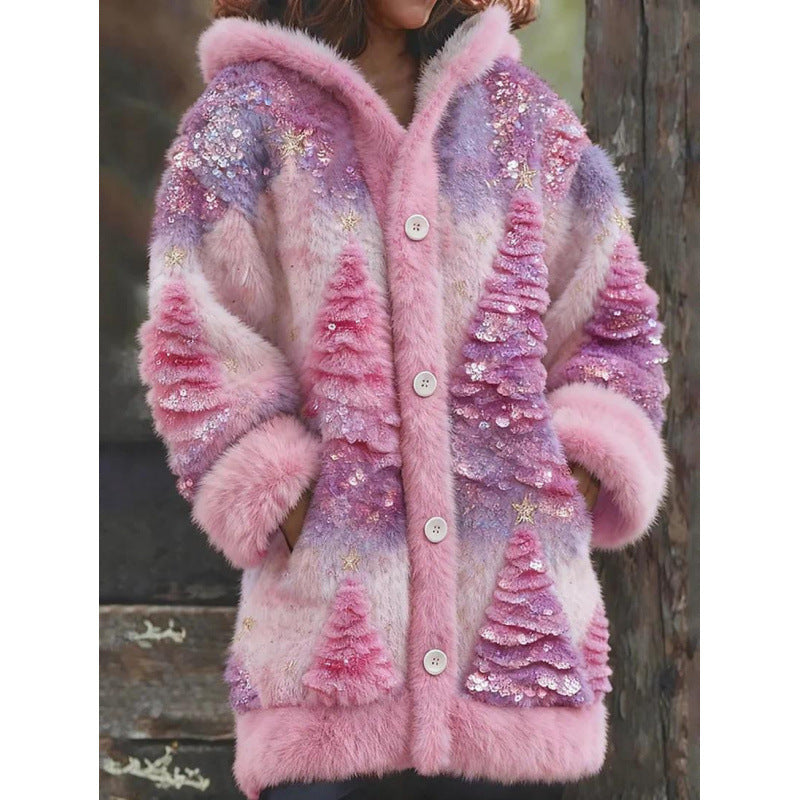 New Cat Pattern 3D Printed Casual Hooded Cape Jacket