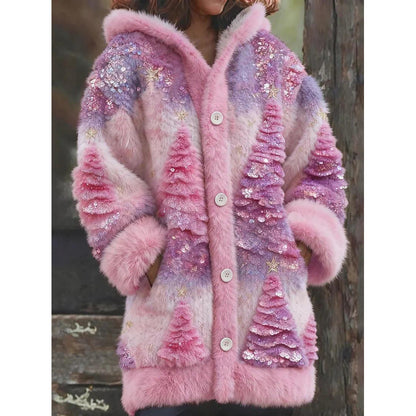 New Cat Pattern 3D Printed Casual Hooded Cape Jacket