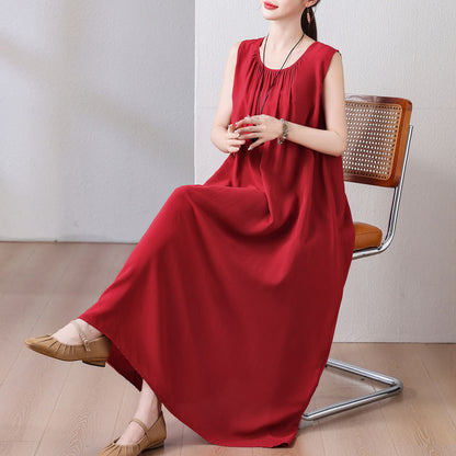 Colorful Beach French Cotton Summer Vest Dress