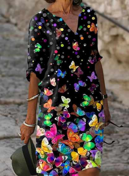 Vestido casual de moda de talla grande, vestido holgado