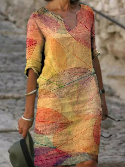 Vestido casual de moda de talla grande, vestido holgado