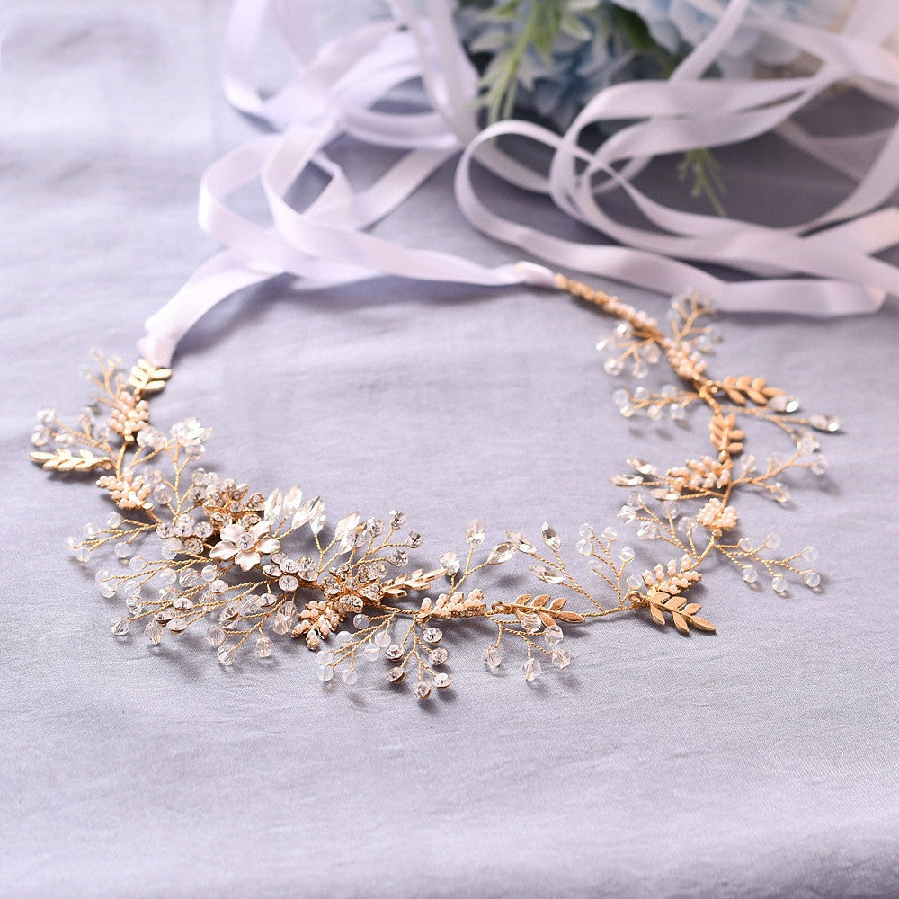 Luxury Protein Rhinestone Hand-Beaded Flower Girdle