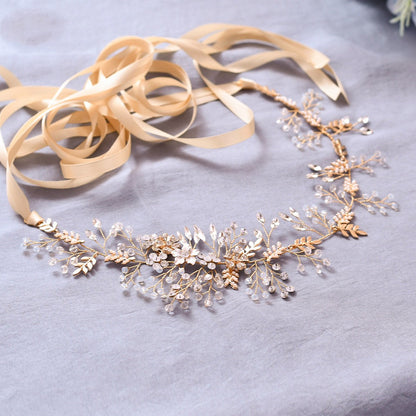 Luxury Protein Rhinestone Hand-Beaded Flower Girdle