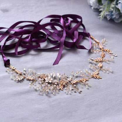 Luxury Protein Rhinestone Hand-Beaded Flower Girdle