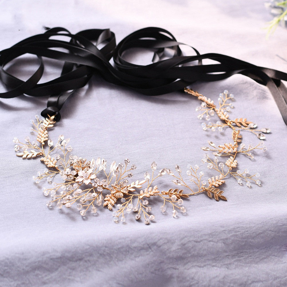 Luxury Protein Rhinestone Hand-Beaded Flower Girdle