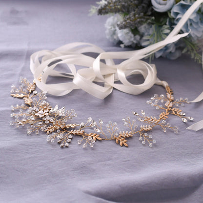 Luxury Protein Rhinestone Hand-Beaded Flower Girdle