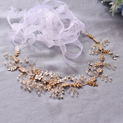 Luxury Protein Rhinestone Hand-Beaded Flower Girdle