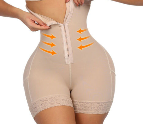 3 Breasted Bodybuilding Girdle High Waist Belly Contracting And Hip Lifting Pants