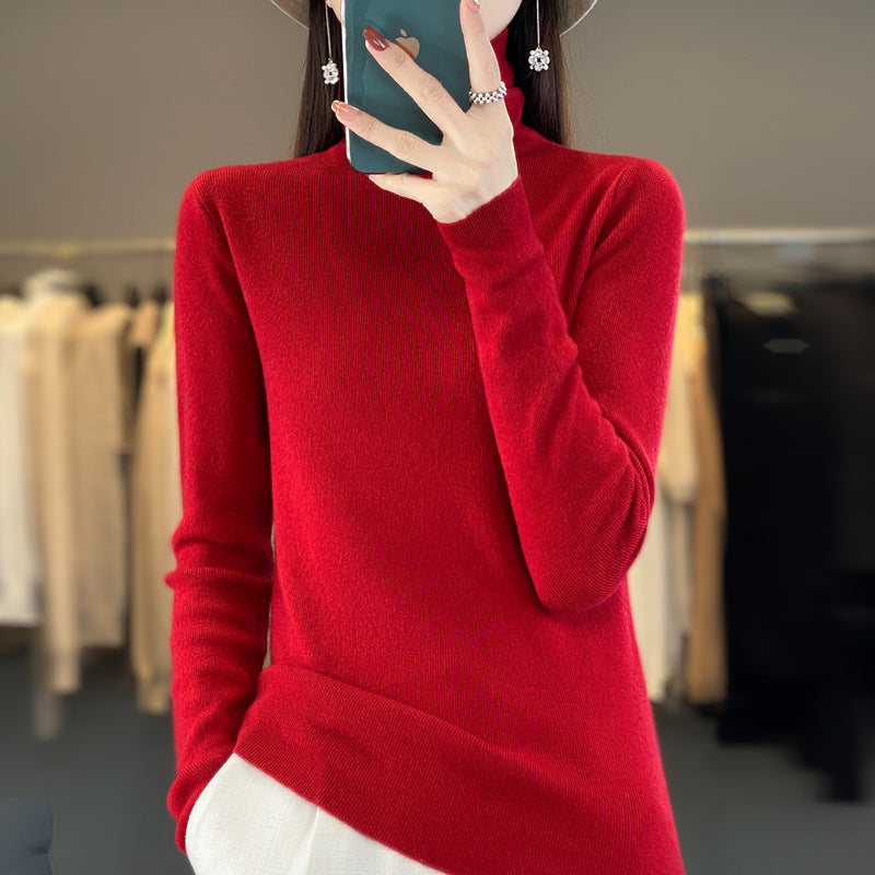 Autumn And Winter Women's High-neck Sweater