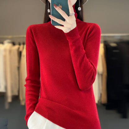 Autumn And Winter Women's High-neck Sweater