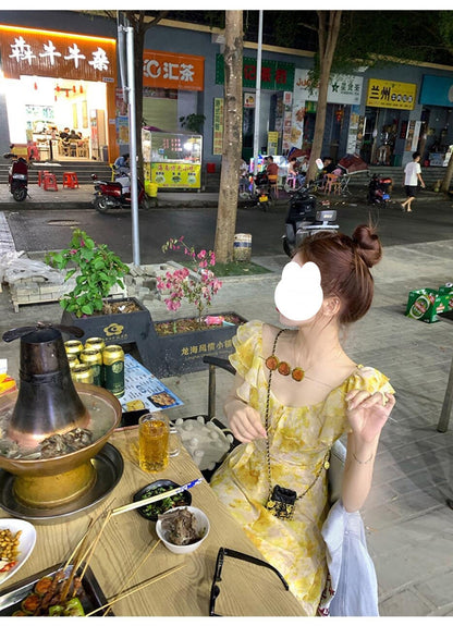 Falda de manga corta para mujer, para vacaciones de playa, primavera y otoño, verano