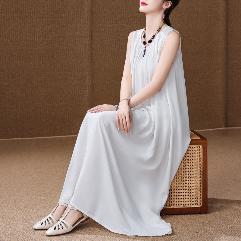 Colorful Beach French Cotton Summer Vest Dress