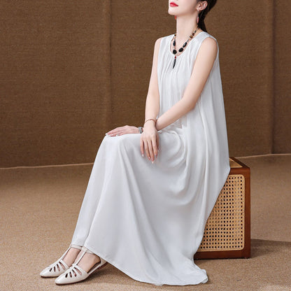 Colorful Beach French Cotton Summer Vest Dress