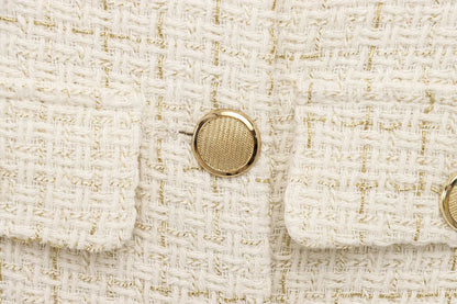 Round Neck Long Sleeve Belt Texture Casual Coat