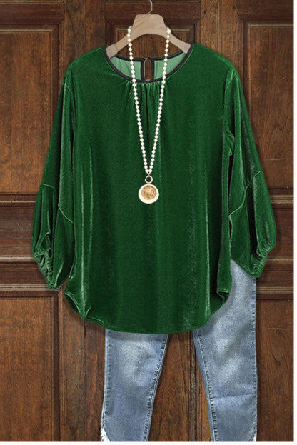 Camisa de manga larga holgada y elegante a juego