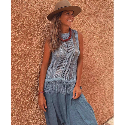 Chaleco Playa Vacaciones Protector Solar Blusa Mujer