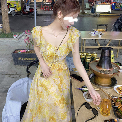 Falda de manga corta para mujer, para vacaciones de playa, primavera y otoño, verano