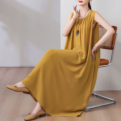 Colorful Beach French Cotton Summer Vest Dress