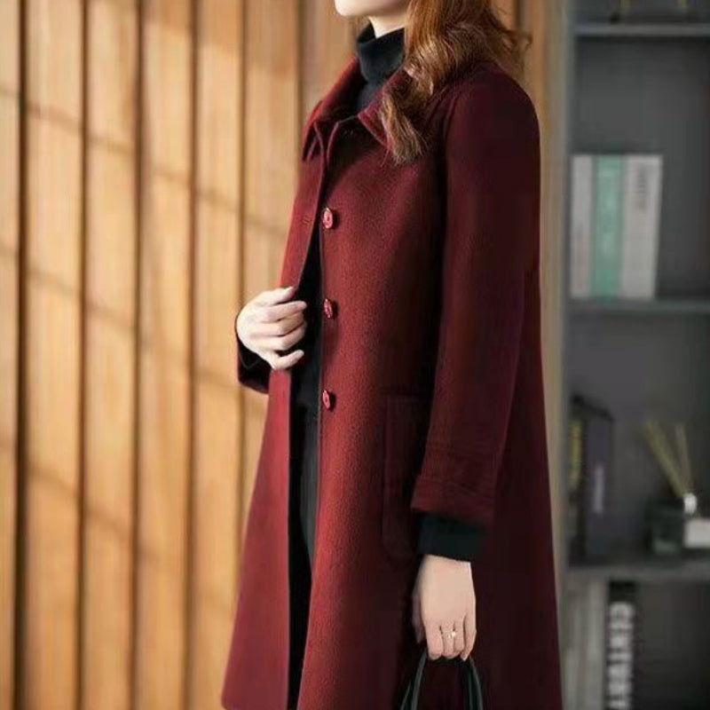 New Loose Slim Fashionable Anti-aging Double-faced Wool Coat