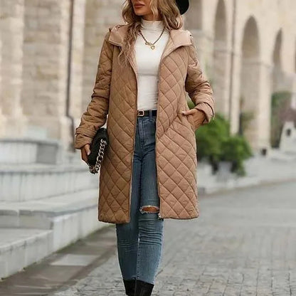 Rhombus New Loose Hooded Cotton Casual Jacket