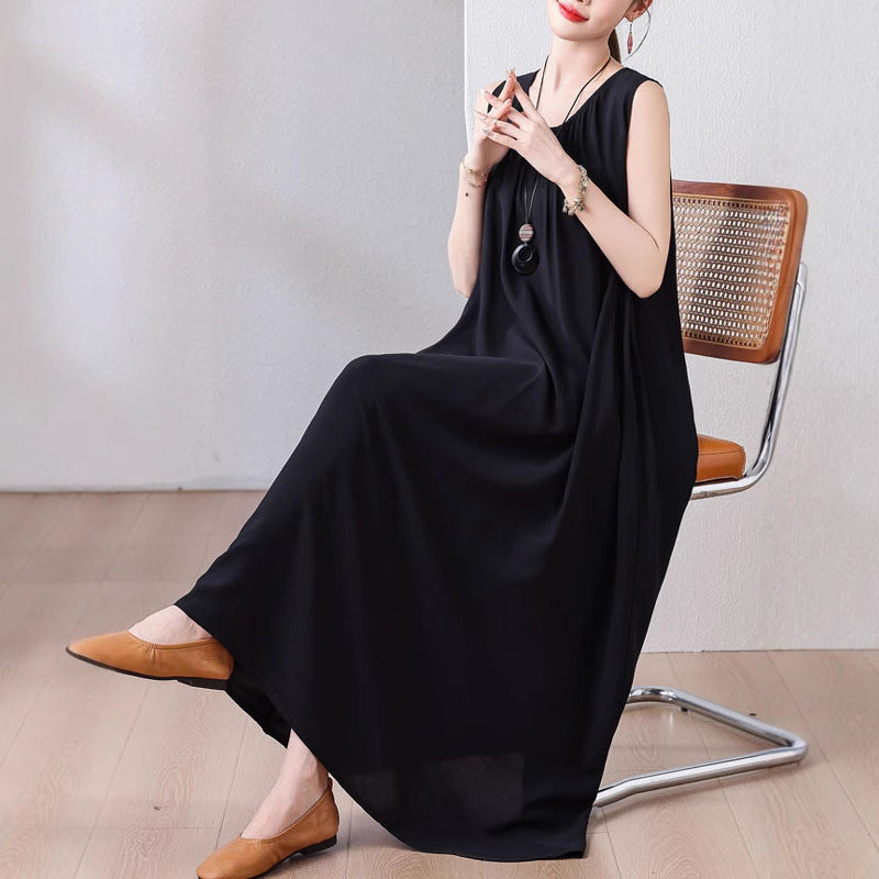 Colorful Beach French Cotton Summer Vest Dress