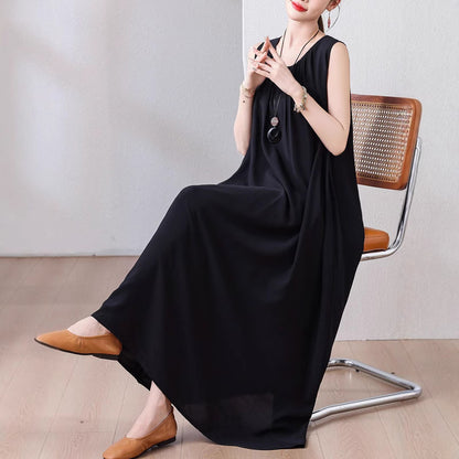 Colorful Beach French Cotton Summer Vest Dress