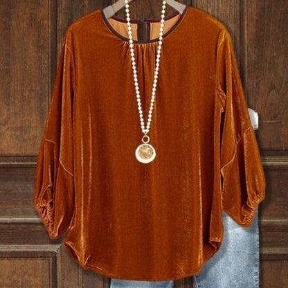 Camisa de manga larga holgada y elegante a juego