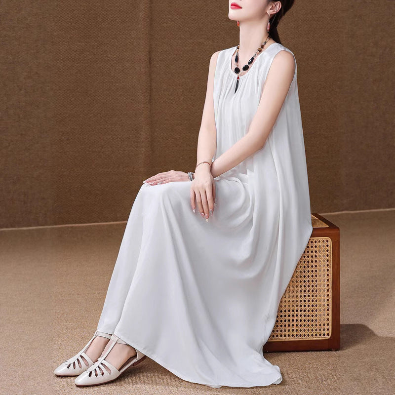 Colorful Beach French Cotton Summer Vest Dress