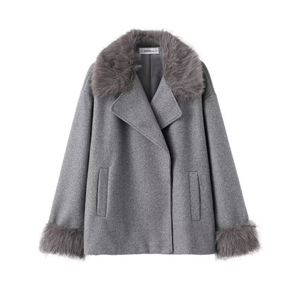 Women's Mid-length Hooded And Belted Wool Cape Coat