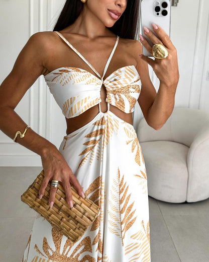 Vestido estampado de moda para mujer