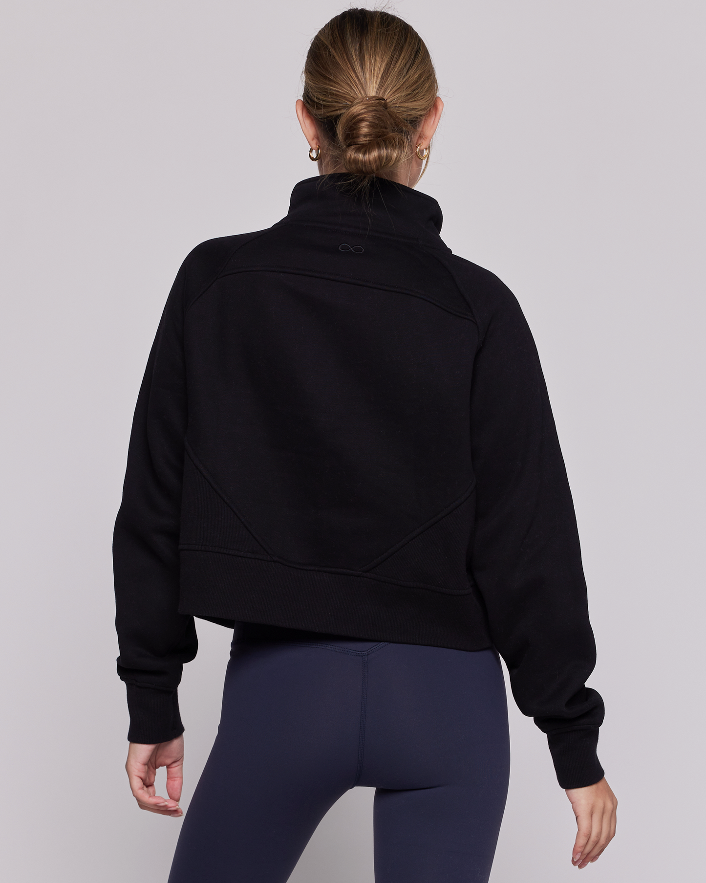 Effortless Fleece Crop Half Zip Jacket
