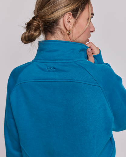 Effortless Fleece Crop Half Zip Jacket