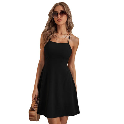 Fashionable Sexy Backless Strappy Versatile Dress