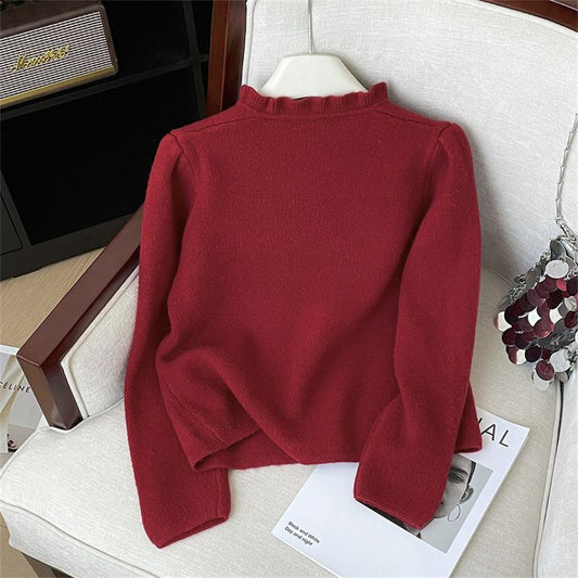 Advanced Top-feel Little Fragrance Ear Sweater Coat