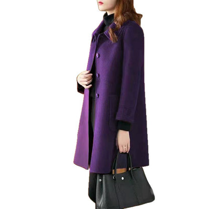 New Loose Slim Fashionable Anti-aging Double-faced Wool Coat