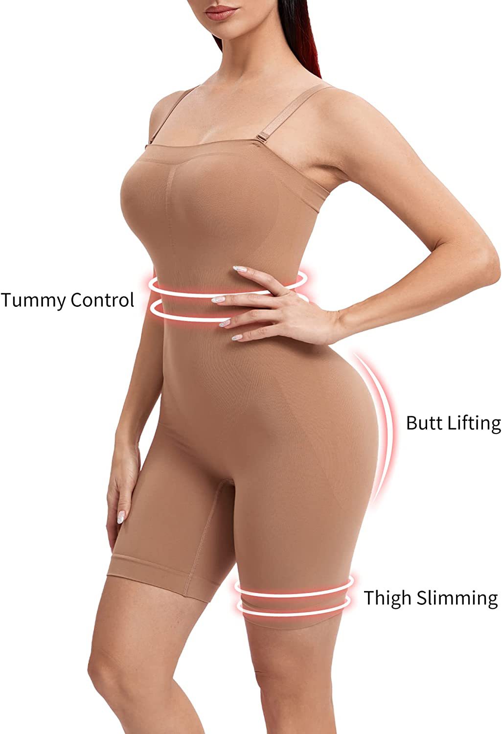 Women's Breasts Support Push Up Corset One-piece Girdle Detachable Shoulder Strap Tight Corset