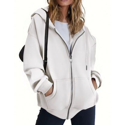 Zip-up Hoodie Casual Sport Women's Sweatshirt