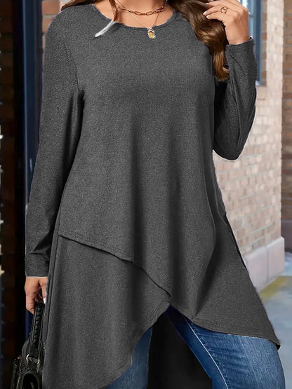 Prenda exterior informal holgada de manga larga para mujer, talla grande, otoño e invierno, nueva