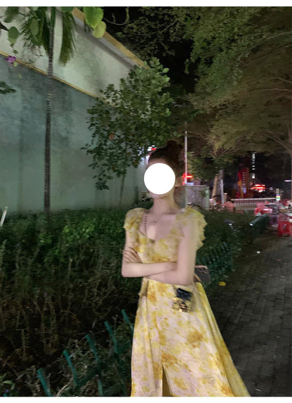 Falda de manga corta para mujer, para vacaciones de playa, primavera y otoño, verano