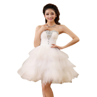 Vestido de fiesta pequeño de comercio exterior europeo y americano, vestido de tubo corto para banquetes.